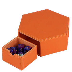 Organizador de Dados Plegable Hexagonal Personalizado, Bandeja de Almacenamiento de Cuero PU y Terciopelo Ecológico de Alta Calidad para Juegos de Rol DND - Product Image 3