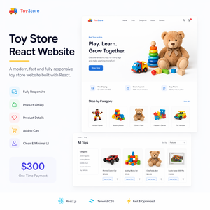 Conception de site web personnalisé pour un magasin de jouets pour bébés React - Product Image 3