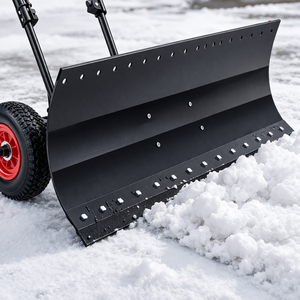 Pousse-neige à lame de 40 po x 17 po avec roues, lame et poignée réglables, pelle à neige en acier pour utilisation hivernale ODGWTO015 - Product Image 2