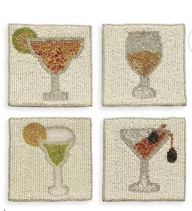 Embroidered Beaded Customized Shape Drink Coaster Handmade <b>Table</b> <b>Protector</b> for Home Kitchen Restaurant MD HANDICRAFTS - Product Image 4