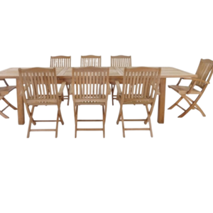 Best-Selling Dining <b>Table</b> and Chairs Set Modern Design Durable Teak Wood for Indoor/Outdoor Use Seating for 6 - Product Image 2