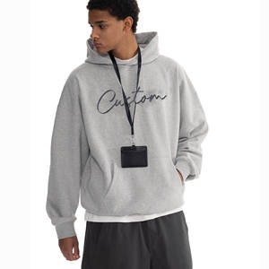 420 Grams Factory Custom Logo Blank Regular Fit <b>Hoodie</b> Unisex for Sweatshirt Cotton Drop Shoulder Pullover Men's Winter - Product Image 2