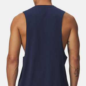 Loose Design Solid Color Blank Fashionable Custom Screen Print Logo Round Neck Sleeveless Plus Size Oversized <b>Mesh</b> Tank <b>Top</b> - Product Image 3