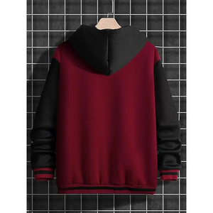 Trendy Custom Oversized Graphic Varsity <b>Jacket</b> for <b>Men</b> – Black & <b>White</b> High-Contrast - Product Image 4