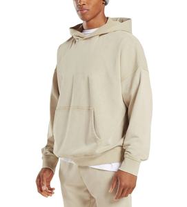 Sudaderas con capucha de invierno de algodón grueso de 400 gramos al por mayor, personalizables con impresión y bordado, estilo urbano, con logo personalizado, oversize, con acabado ácido - Product Image 3