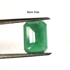 Esmeralda natural de Zambia con corte esmeralda, facetada, suelta, de 7.5X10.1X6 mm para la elaboración de joyas. - Product Image 4