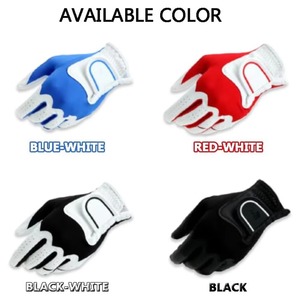 White PU Leather Golf Gloves <b>Full</b> Finger Non <b>Slip</b> Breathable Adjustable Wrist Strap Unisex Sports Gloves - Product Image 4