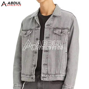 Veste d'hiver en jean premium conçue pour hommes, doublure intérieure douce et chaude, look streetwear tendance, idéale pour les tenues d'hiver. - Product Image 3