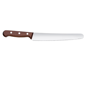 Brown Wood Handle Bread Knives Stainless Steel Long Serrated Blade Triple Rivet Bakery <b>Slicing</b> Knives for Bread <b>Cake</b> Pastry - Product Image 2
