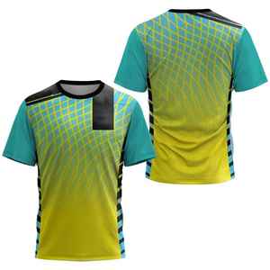 Camiseta deportiva para hombre, talla adulta, para tenis en interiores, antiarrugas, de secado rápido, transpirable, con estampado digital. - Product Image 5