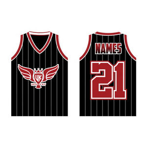 Camiseta de Voleibol Personalizada Negra y Morada sin Mangas con Rayas, Uniforme de Equipo Sublimado, Camiseta Deportiva con Nombre y Número Personalizados - Product Image 3