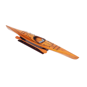 B078 - Modèle de kayak antique en bois, décoration d'intérieur, fournitures d'art et d'artisanat OMH, artisanat en cèdre, style nautique, 106,7Lx14Wx13,5H cm - Product Image 1