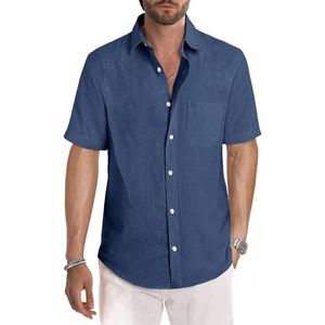 Chemise habillée blanche unie de qualité supérieure 100 % coton, formelle, avec poche poitrine et col rabattable, coupe classique - Product Image 4