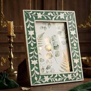 Portafotos Artístico de Resina Zenvella Signature, Hecho a Mano, con Patrón Personalizado Exclusivo para Hogar Contemporáneo - Product Image 6