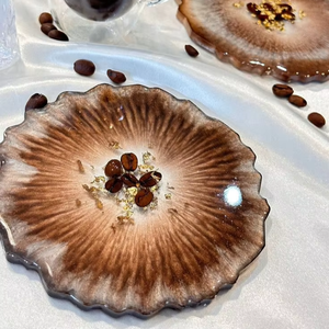 Best Quality Round Shape Coaster with Luxury Bulk Resin Design Directly From Manufacturer in India - Product Image 1