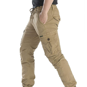 Pantalones Cargo para Hombre de Alta Calidad, Transpirables y Ligeros, de Algodón/Poliéster, Color Sólido, Corte Recto, Cintura Media, Casuales - Product Image 3