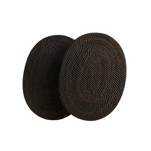 Indoor Outdoor Rattan Table Mat Hand-Made Round <b>Placemat</b> for Versatile Dining Decor Weather Resistant Fiber - Product Image 1