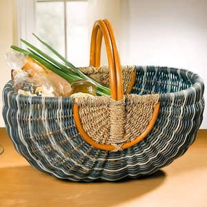 Panier à citrouilles polyvalent en rotin naturel, design artisanal pour le rangement décoratif, option fabricant avec un poids léger et durable - Product Image 3