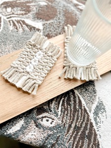 Decorative Floral Pattern Colorful Coasters Premium Handmade Macrame Table Decor for Gifting and Home Styling - Product Image 4