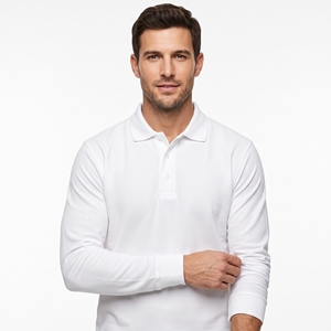 เสื้อเชิ้ตแขนยาวผู้ชายสำหรับฤดูร้อน ผ้าถักปิเก้ สไตล์สมาร์ทแคชชวล ผ้าฝ้ายใยไผ่ ปักลาย รับผลิตแบบ OEM ODM |   โลโก้แบบกำหนดเอง |   ป้องกันการเกิดขุย | - Product Image 5