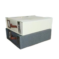 Boîte de rangement pliable grise pour ensemble de housse de couette, organisateur de placard pour literie, vêtements, couvertures, draps