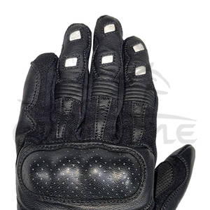 ถุงมือมอเตอร์ไซค์แบบเต็มนิ้ว หนังแพะ รองรับหน้าจอสัมผัส ถุงมือขี่มอเตอร์ไซค์แบบสั่งทำพิเศษ อุปกรณ์ป้องกันสำหรับนักขี่มอเตอร์ไซค์ ผู้ผลิตถุงมือมอเตอร์ไซค์สีดำ - Product Image 4