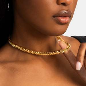Yellow Gold <b>Rope</b> <b>Chain</b> Necklace 24K Plated Classic Style Unisex Everyday Wear - Product Image 4
