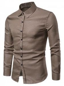 Chemise décontractée pour homme à manches longues, col mandarin, imprimé floral, 100% coton popeline, respirante, pour le printemps - Product Image 6
