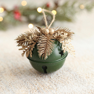 Clochettes de Noël décoratives, clochettes de Noël métalliques rouges pour l'intérieur et l'extérieur, clochettes de Noël pour porte - Product Image 3