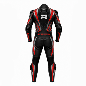 Traje de Motociclismo de Cuero para Invierno, Transpirable, Resistente al Viento, Diseño Personalizado, Ropa de Motociclista de una Pieza - Product Image 5