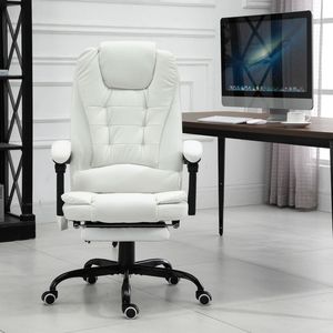 Sedia da ufficio girevole con poggiatesta regolabile e supporto lombare con massaggio vibrante per il massimo comfort (Legno) - Product Image 2