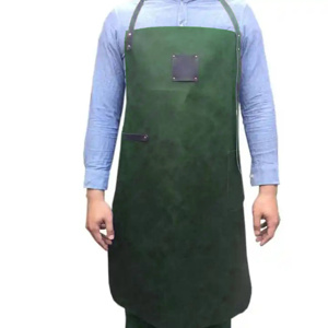 Cowhide Grain Leather Welding Apron Heavy Duty <b>Fire</b> Heat Spark Resistant Body Protection Industrial Safety Welders Apron - Product Image 2