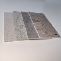 Crème Beige Gris SPC Pierre Cristal Micro-ciment Étanche Écologique Rainurage en V Design Moderne Maison Restaurant Hôtel