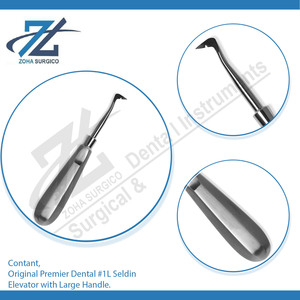 Original Premier Dental # 1L Seldin elevador con mango grande con mango de acero inoxidable juego de 03 piezas de Instrumentos dentales - Product Image 4