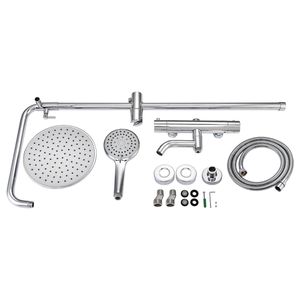 Ensemble de robinetterie de douche thermostatique moderne de 8 pouces avec douchette à main 3 fonctions - Product Image 2