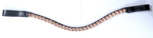 Custom Logo 10mm Rivoli Crystal Horse Browband Quick <b>Change</b> Snap Loops Bling Leather Equestrian Tack Bridle Accessories Supplier - Product Image 2