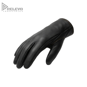 Gants en cuir noir pour homme sur mesure, cuir pleine fleur, gants de conduite avec surpiqûres contrastées, gants de travail, couleur/design au choix - Product Image 1
