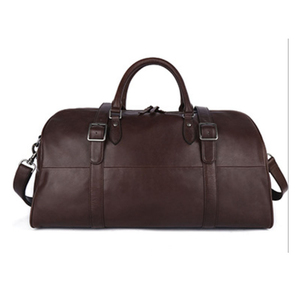 กระเป๋าหนังแท้ 40-55 ลิตร สีแทนล้วน สำหรับเดินทางแบบสบายๆ ใช้ได้ทั้งชายและหญิง หูหิ้วนุ่ม ปิดด้วยตัวล็อคแบบ Hasps - Product Image 3