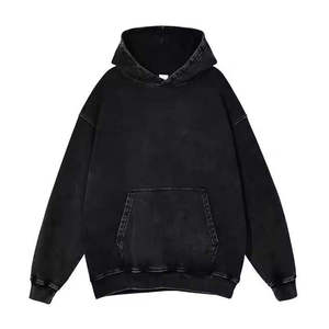 Sweat à capuche délavé à l'acide pour homme, en coton original, anti-rétrécissement, respirant, de haute qualité, à prix bas - Product Image 3