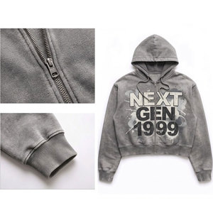 Sudadera con Capucha de Primera Calidad para Hombre, Estilo Urbano Hip Pop, Lisa, Holgada, para Primavera, Otoño e Invierno, Tallas Grandes - Product Image 3