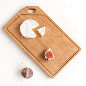 Planche à découper et à hacher en bois d'acacia naturel, planche à fromage et à pain en bois écologique pour la cuisine - Product Image 1