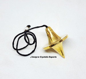 Magnifique pendule en métal doré en forme de soucoupe volante, fait main, pour la radiesthésie - Métaphysique, Nouvelle Ère, prix raisonnable chez Amayra Crystals Exports - Product Image 4