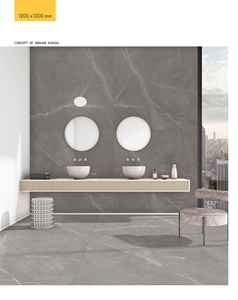 Carrelage de sol en porcelaine vitrifiée brillante Breccia Gold 1200x1200mm, aspect marbre, grand format - Product Image 4