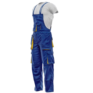 <b>Men's</b> Blue <b>Work</b> <b>Overalls</b> With Multiple Pockets And Adjustable Straps <b>For</b> Practical Use - Product Image 3