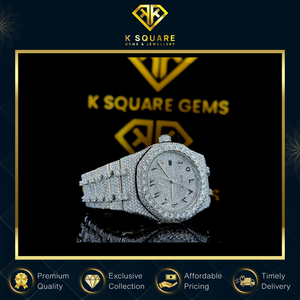 Montre unisexe de luxe de qualité supérieure, résistante à l'eau, avec mouvement automatique à quartz en acier inoxydable, sertie de diamants et dotée d'un verre saphir. - Product Image 2