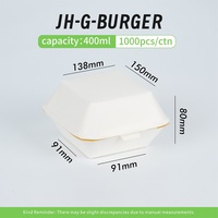 BURGER-S Emballage de fast-food personnalisé Boîte de hamburger à emporter Emballage personnalisé Ailes de poulet frit Boîte d'emballage pour frites