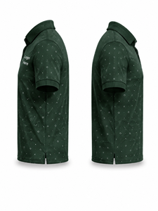 Camiseta de Manga Corta Verde para Hombre, Tejida en Poliéster/Algodón, Transpirable, Estilo Casual, con Logotipo Personalizado Bordado en la Parte Delantera - Product Image 4