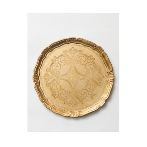 Gold Metal Charger <b>Plate</b> with Premium Finish for Catering Banquet Hotels and Wedding Decorations - Product Image 6