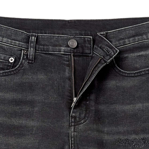 Pantalones Cortos Bermuda de Mezclilla Lavada para Hombre, Cintura Media, Estilo Casual, Cierre de Botones, 100% Algodón, Transpirables, Color Sólido - Product Image 2