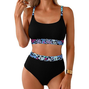 Solid Trader New Arrival Smocked Waist Swimsuit Coverup Floral Print Tiered <b>Skirt</b> Outfit Women Beach Wear - Product Image 1